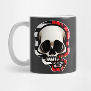 Split Pattern Skull Mug